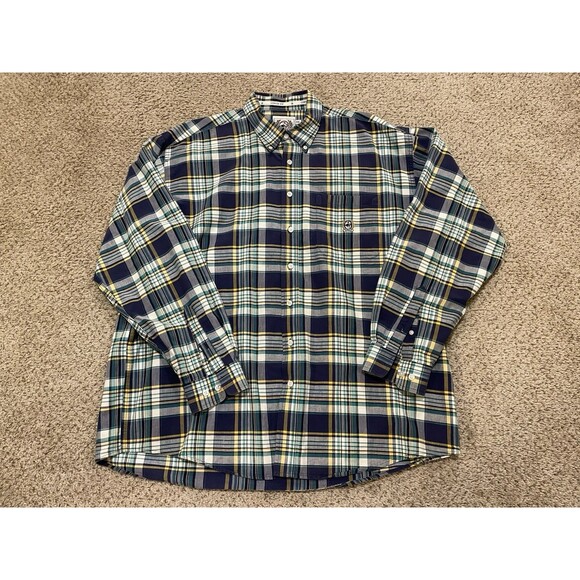 Cinch Other - Cinch Western Shirt Men's Size 2XL Green Yellow Long Sleeve Button Down Cotton